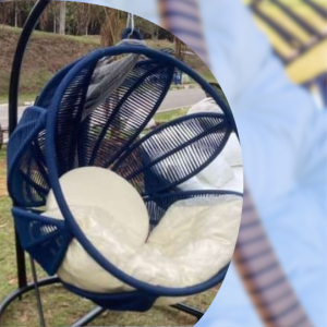 Balanço em Corda Náutica com Almofada em Tecido Acquablock