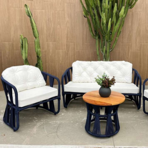 Jogo de Sofá em Corda Náutica Laço: Elegância e Conforto para Áreas Externas