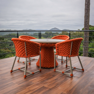 Conjunto de Mesa em Tricô Náutico