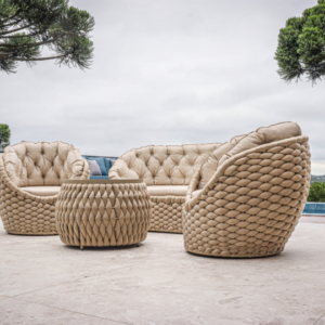 Conjunto Sofá em Tricô Náutico