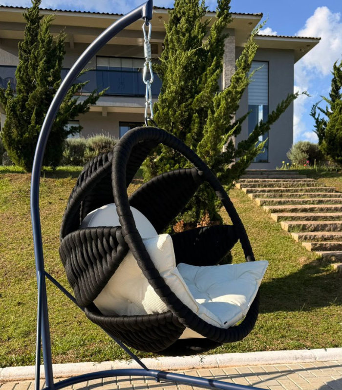 Balanço Tricô com suporte - Suporte de Alumínio